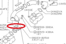 Nissan RB26 twinturborör / outlet packning