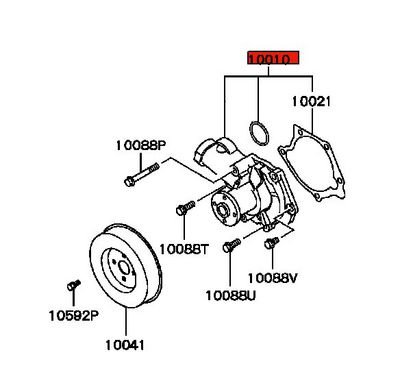 Mitsubishi Evo 4-7 Vattenpump