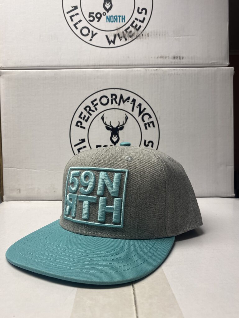 59 NRTH Snapback grå/turkos skärm