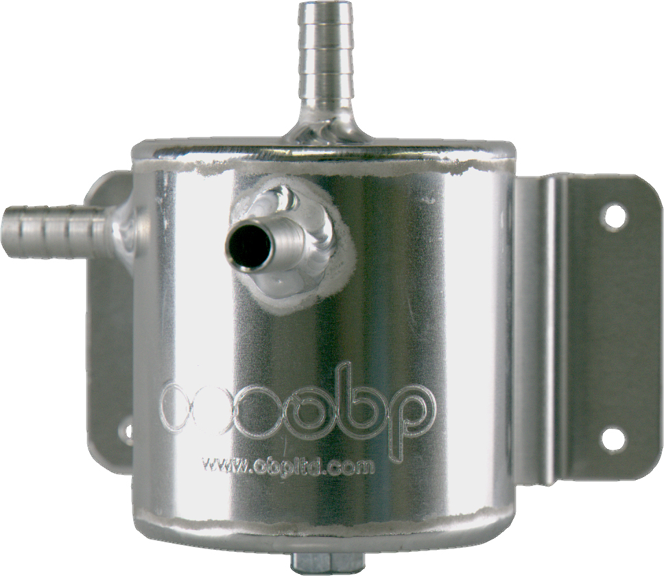 0.5 Litre Bulkhead Mount Baffled Oil Catch Can (Round)