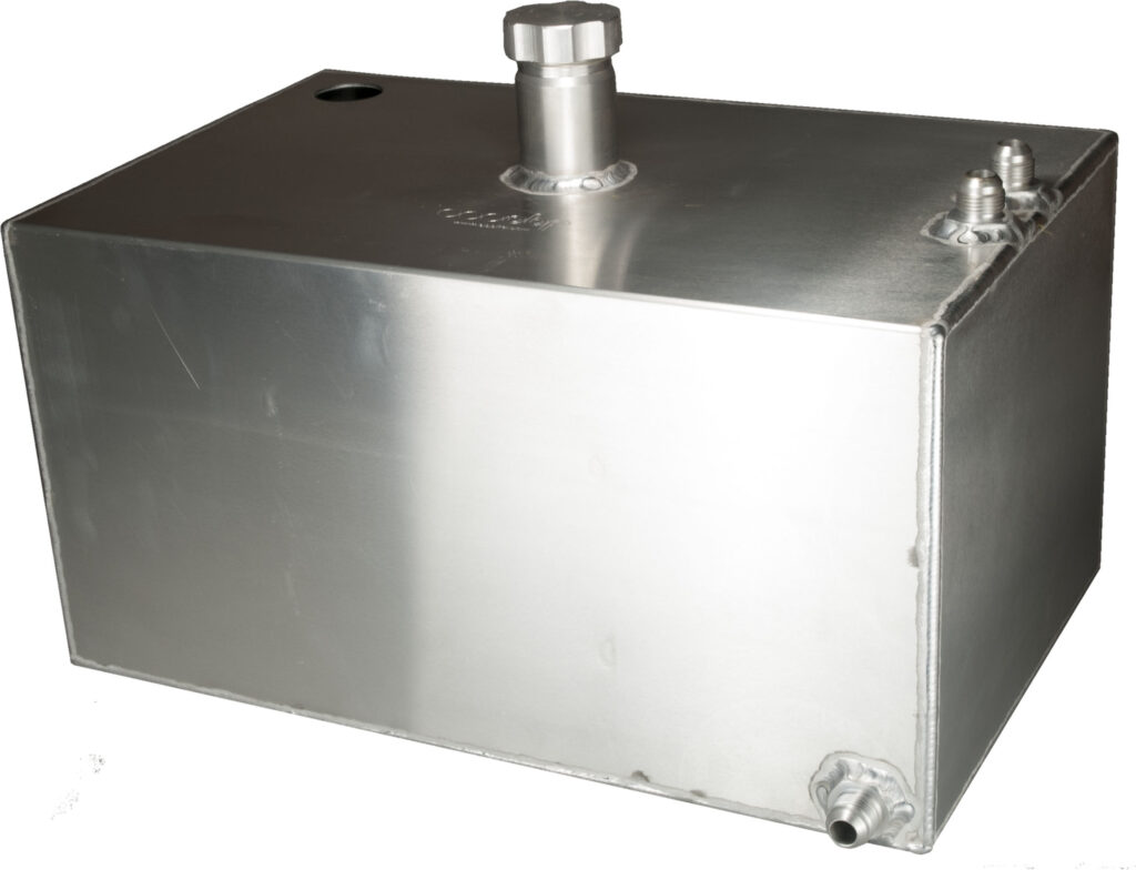 4 Gallon Aluminium Baffled Fuel Tank with Sender Hole and JIC Fittings