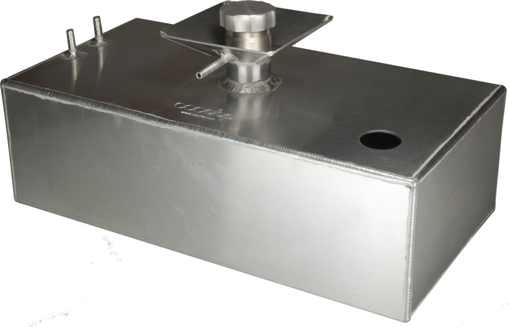 4 Gallon Aluminium Baffled Fuel Tank with 50mm Splash Bowl and Sender Hole