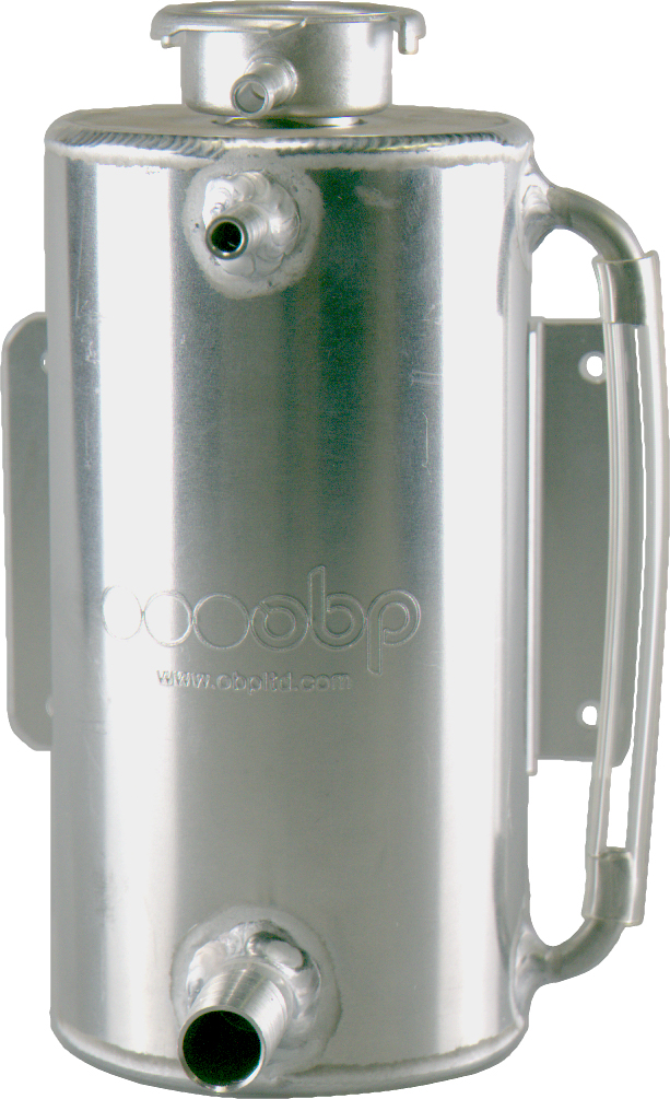 1.5 Litre Vertical Aluminium Header Tank with Sight Tube (Round)