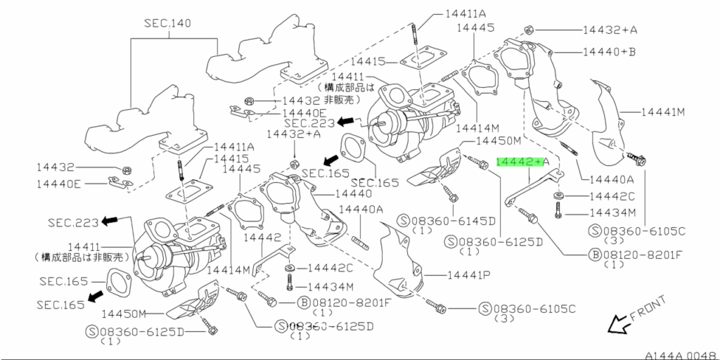 Nissan Rb26 support bakre turbo elbow