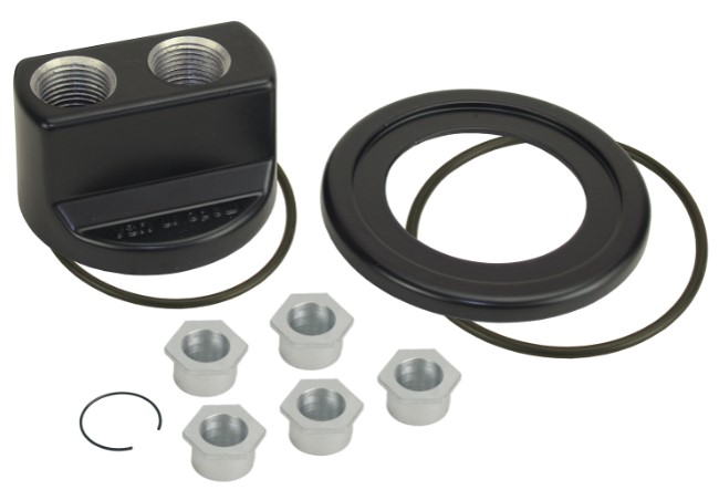 Derale oljefilteradapter för flytt av filter