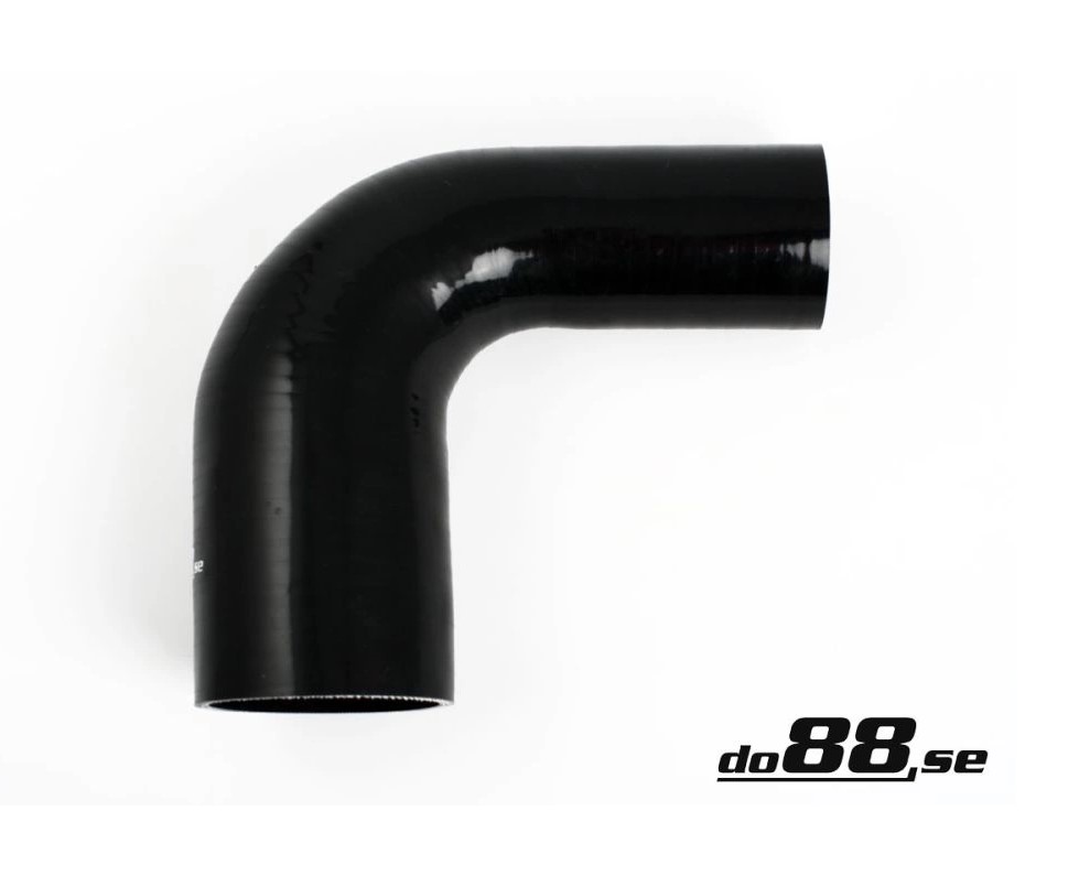 DO88 Silikonslang Svart 90 grader 2,375 - 3´´ (60 - 76mm)