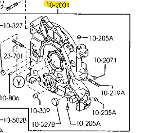 Mazda RX8 front cover med oljepump